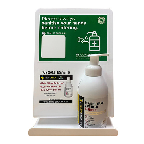 Perspex Stand for 500mL Foaming Hand Sanitiser -  Australian Made
