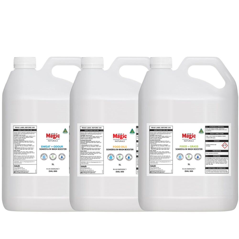 Natural Enzyme Soaker, In-Wash Booster, Stain Remover 5L Mixed Bundle